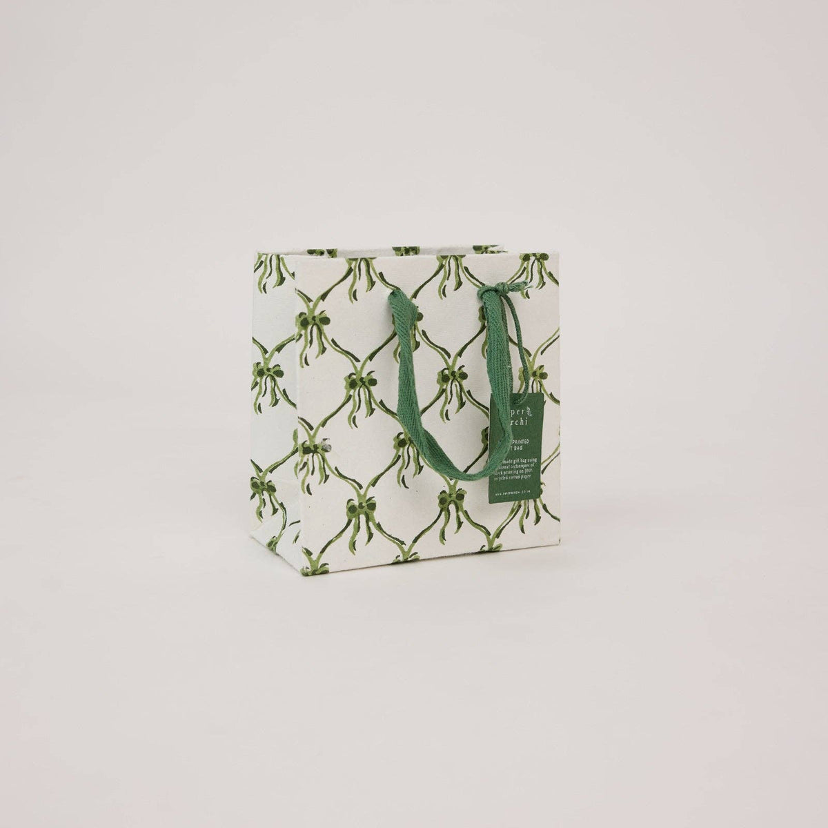 Holly Green Gift Bags - Small