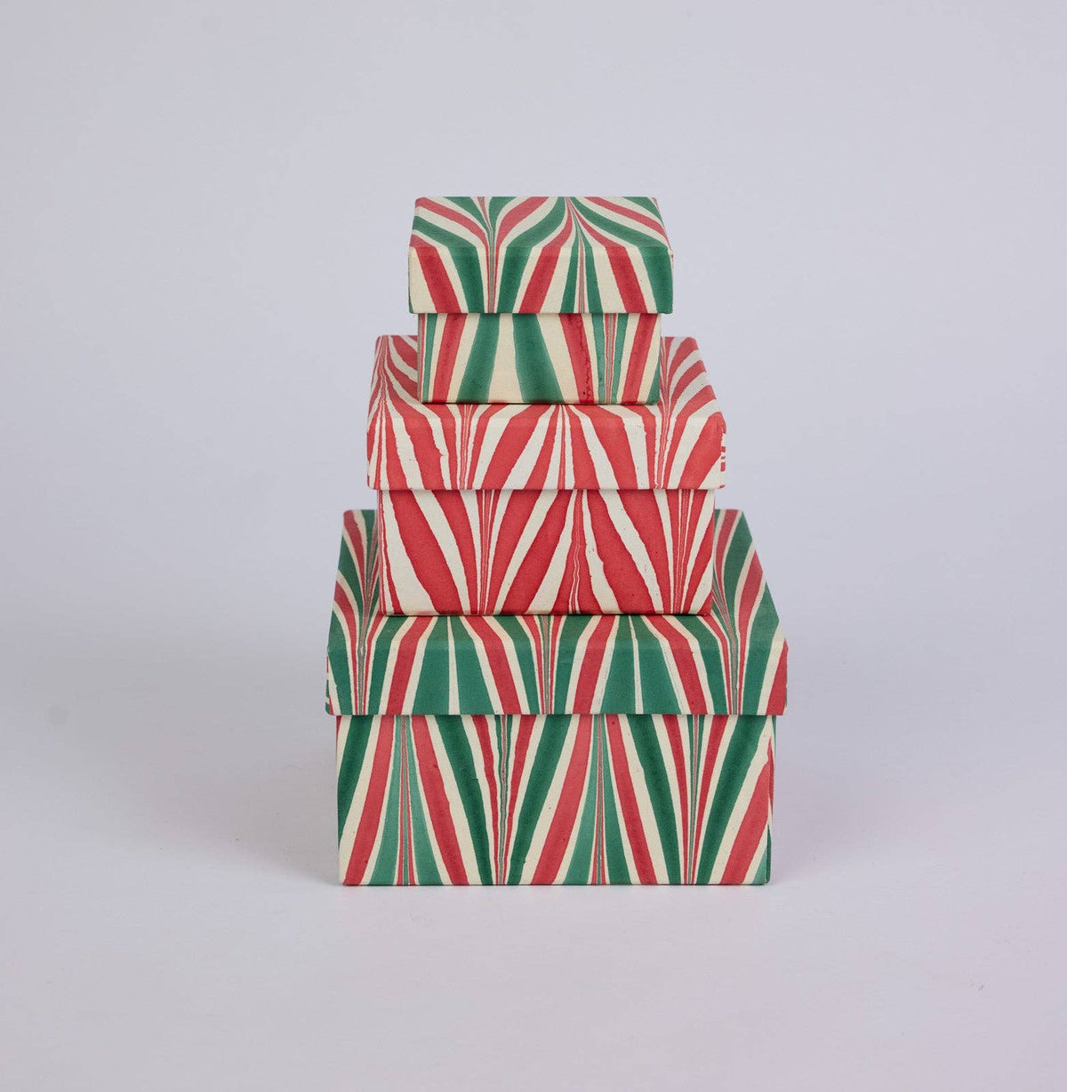 Hand Marbled Gift Boxes - Christmas Candy