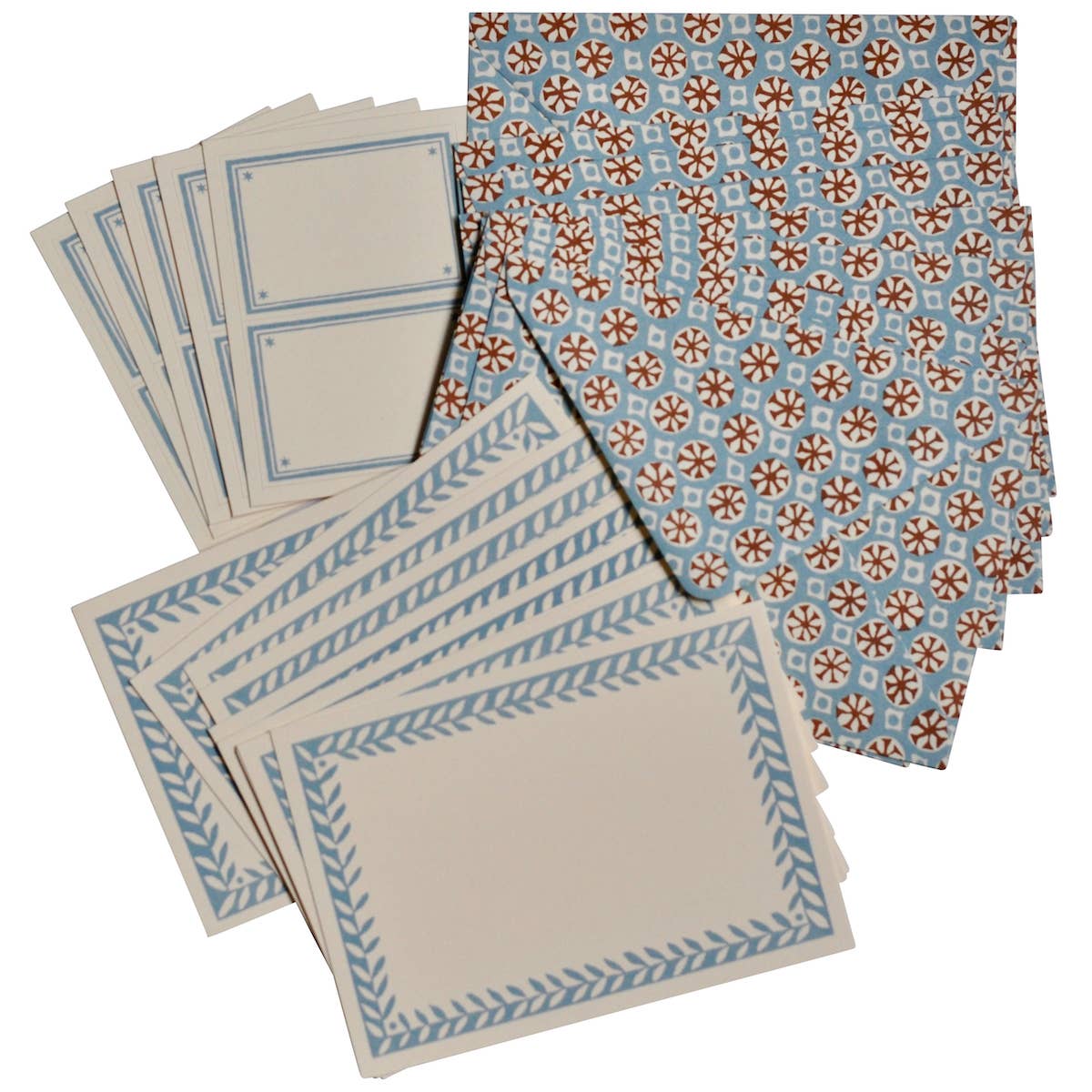 Sea Urchin Sky and Cocoa Set of Notecards and Envelopes