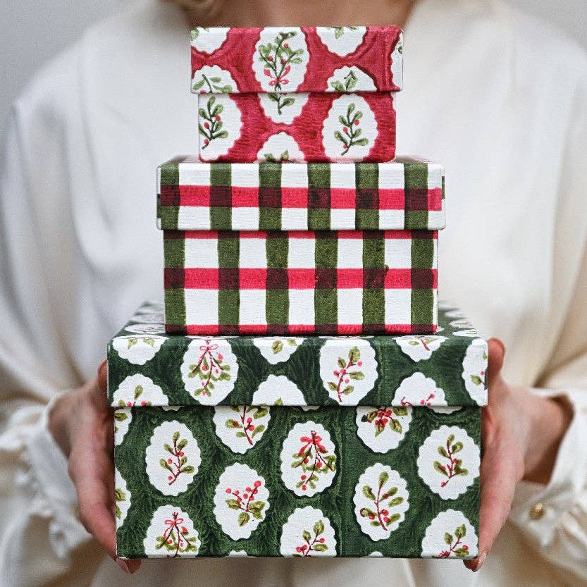 Block Printed Gift Boxes - Christmas Play
