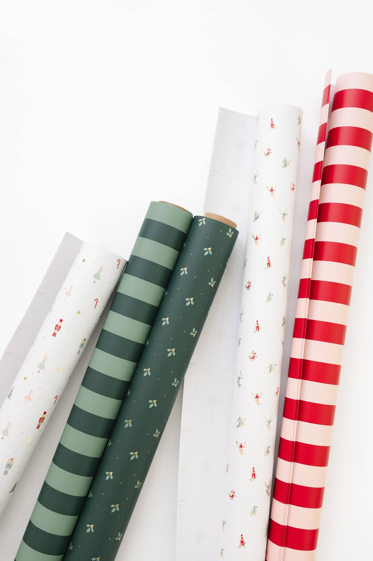 2-Tone Green Stripe Wrapping Paper