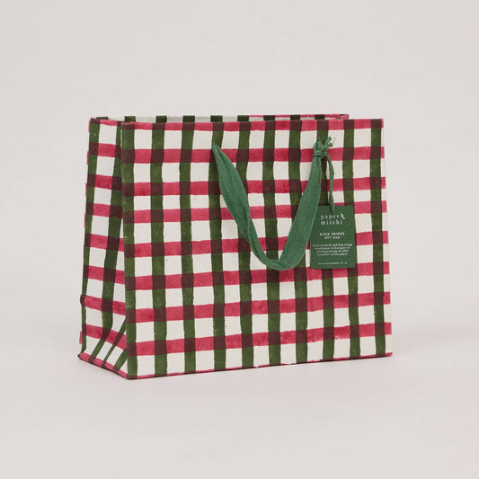 Holly Green Gift Bag - Medium