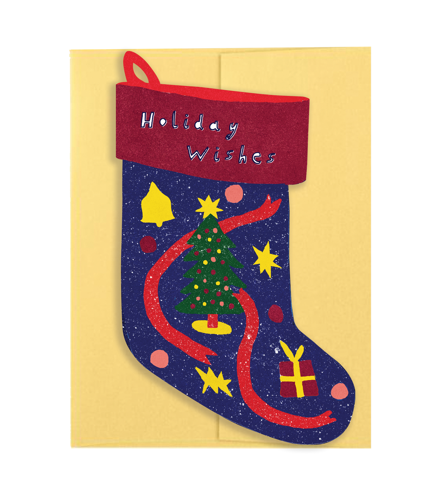 Christmas Tree Stocking - Die Cut Card