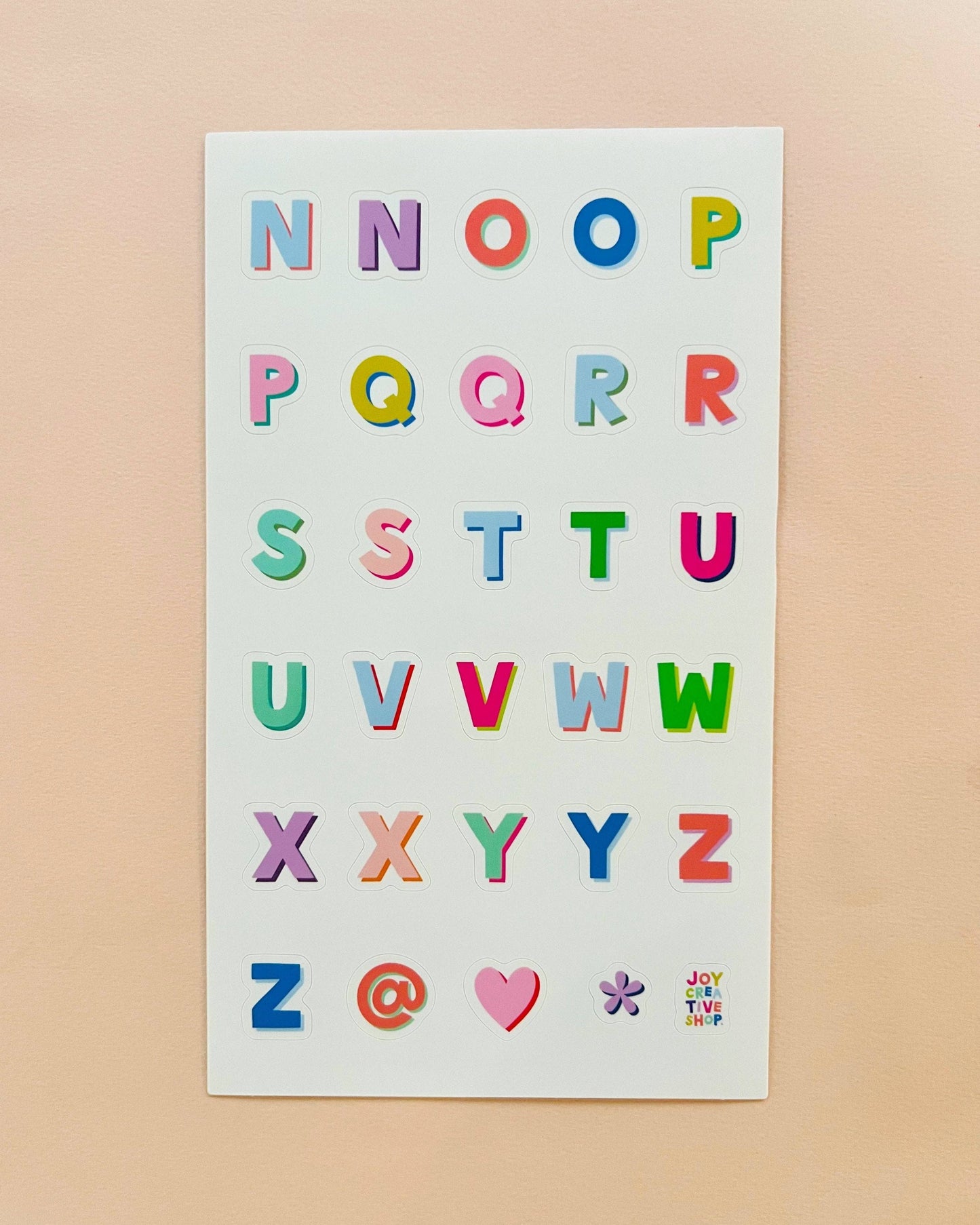 Joy Creative Shop - Mini Vinyl Alphabet Stickers