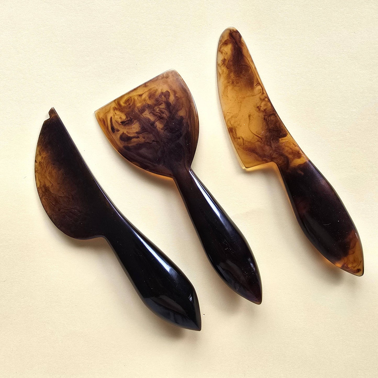 3-Piece Cheese Knives Set - Resin Charcuterie Tools
