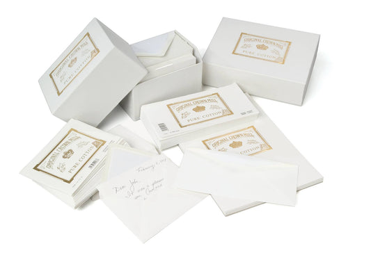 Original Crown Mill Pure Cotton Note Card Presentation Box
