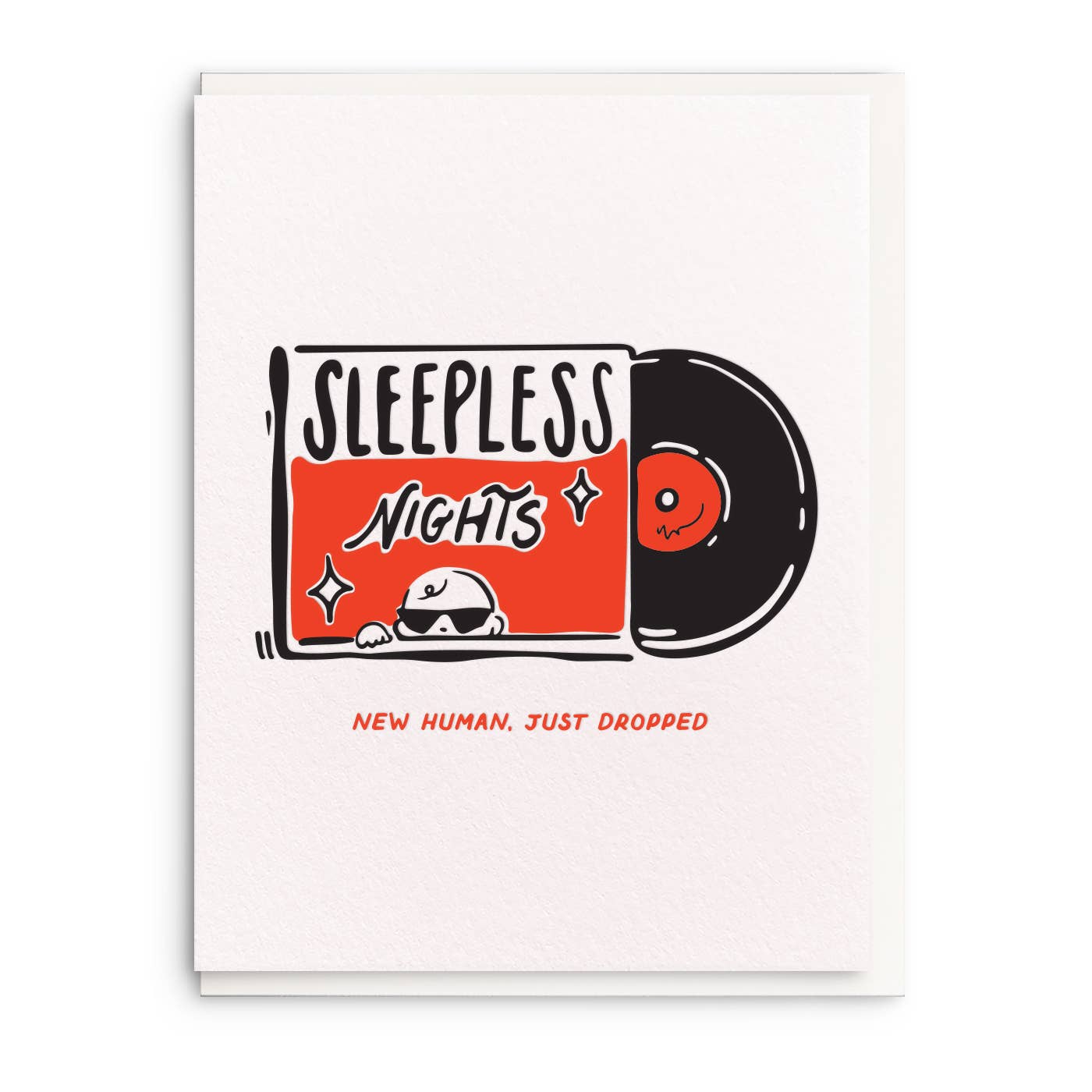 Dahlia Press - New Human, Letterpress Baby Greeting Card