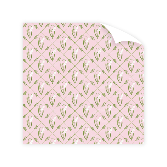 Snowdrop Meadow Pink Wrapping Paper Roll*cannot ship*