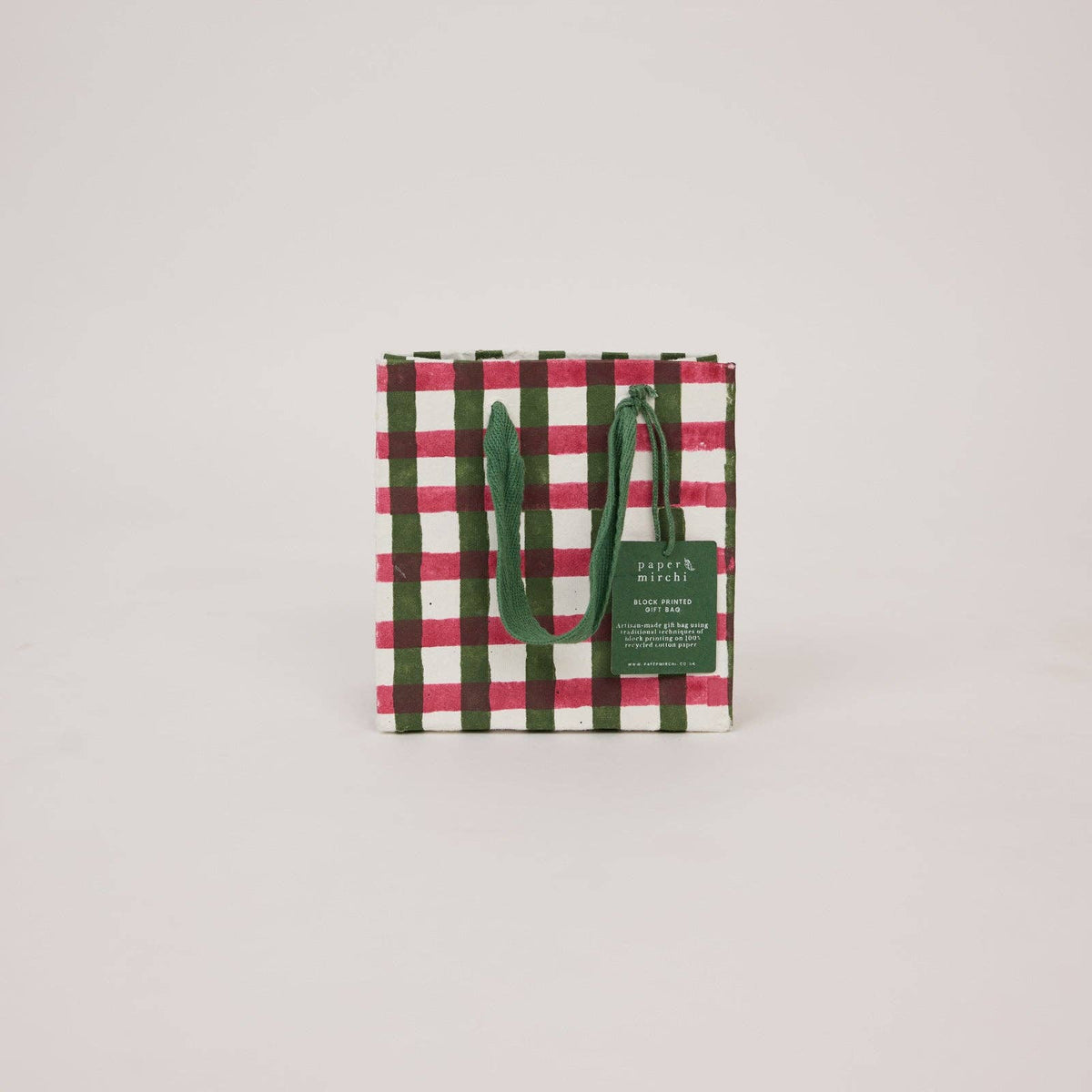 Holly Green Gift Bags - Small