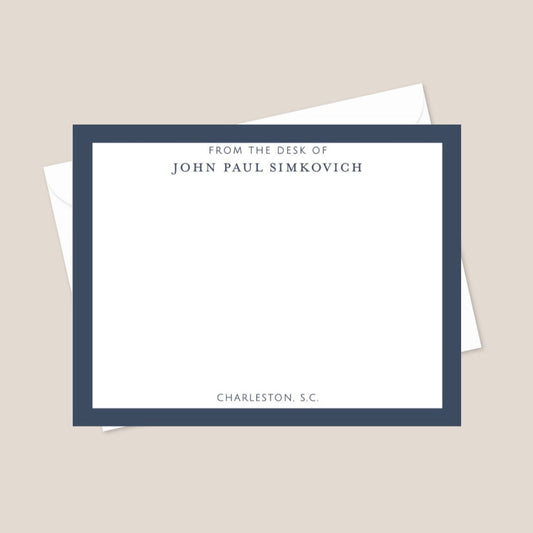 From the Desk Navy Classic Stationery