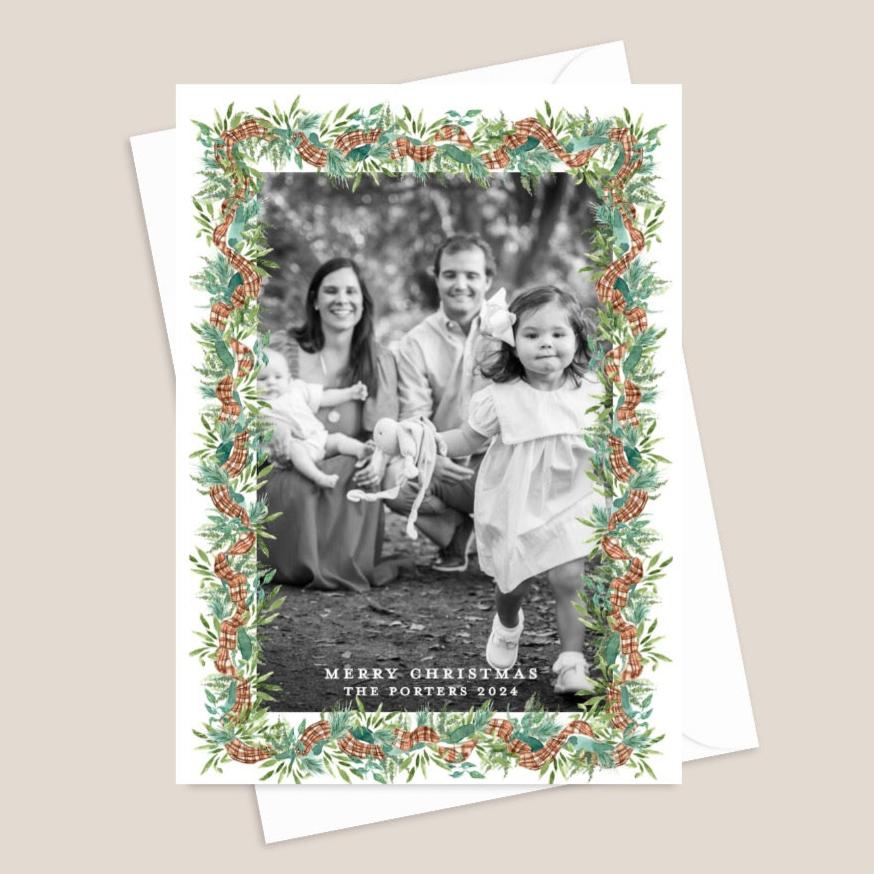 Greenery Holiday Card