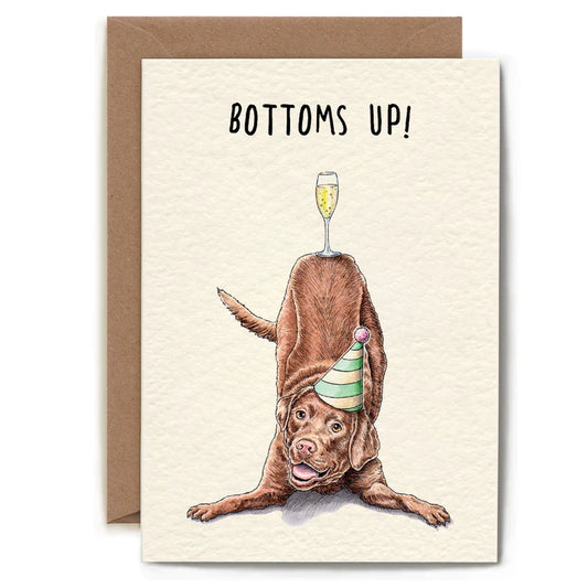 BOTTOMS UP GREETING CARD