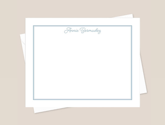 Bermuden Blue Border Stationery