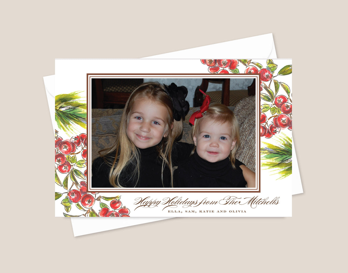 Berry Boughs Holiday Card