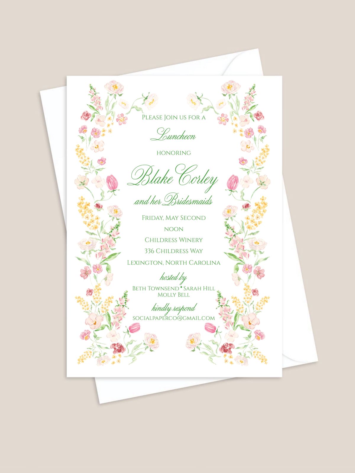 Floral Bridal Shower Invitation