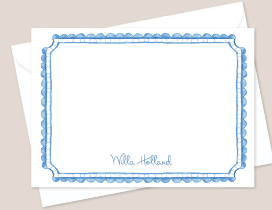 Blue Custom Toile Stationery