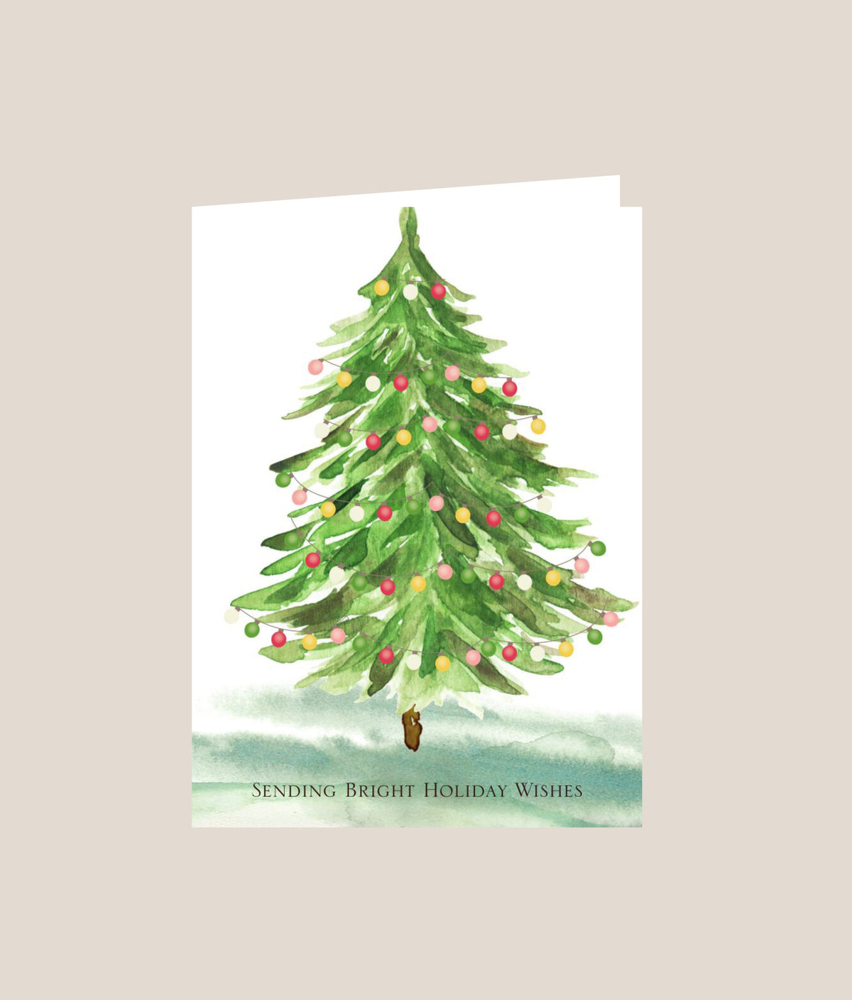 Bright Tree Folded Holiday Card