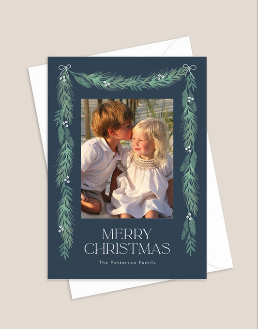 Brush Swag Christmas Card