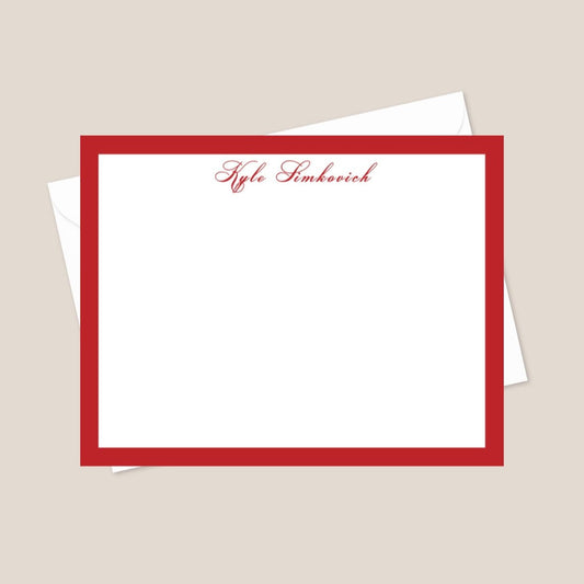 Red Border Classic Stationery