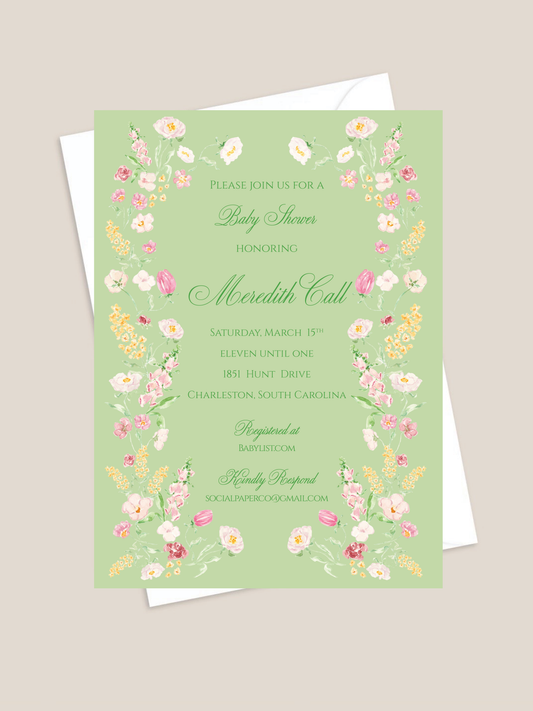 Garden Baby Shower Invitation