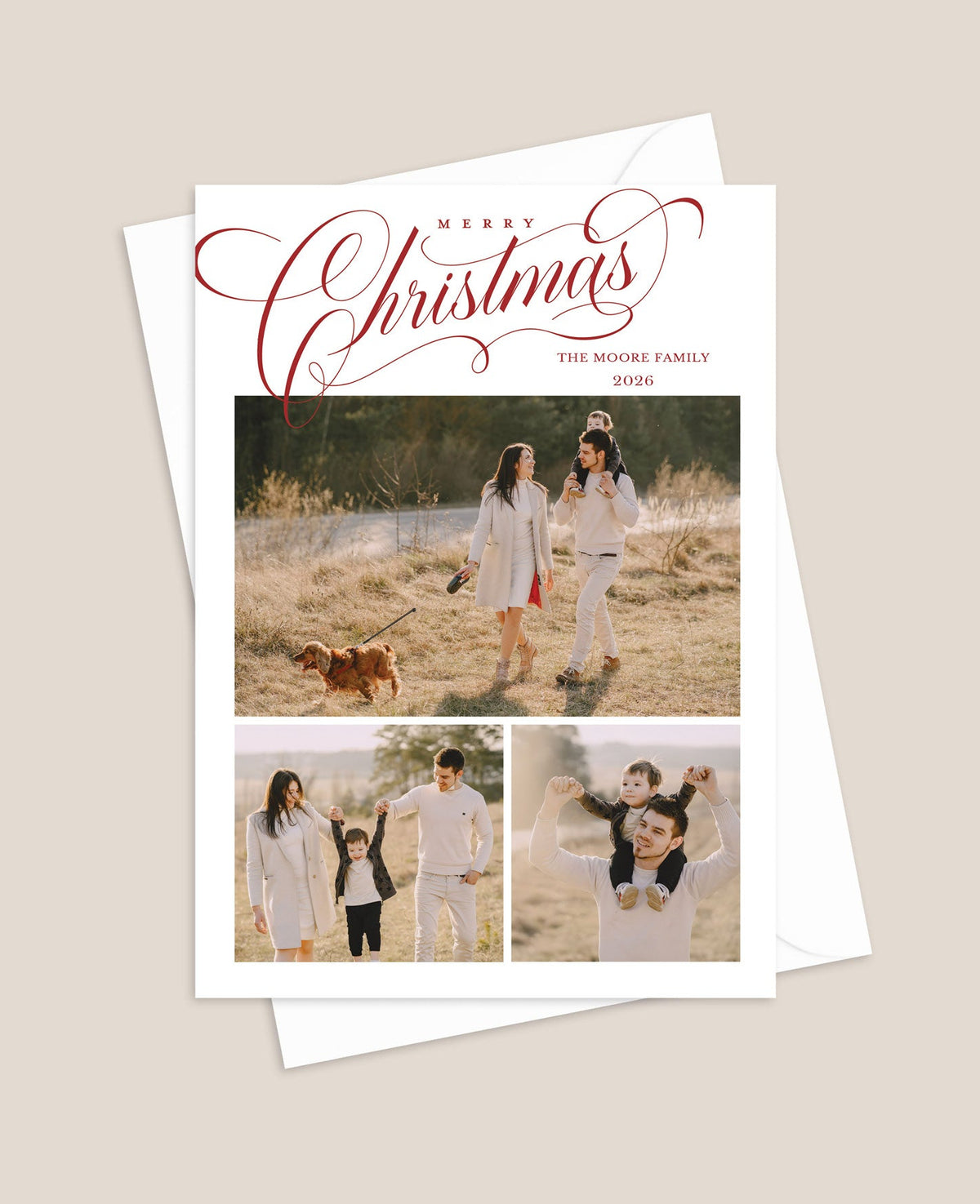 Christmas Flourish Multi-Photo Holiday Photo Card