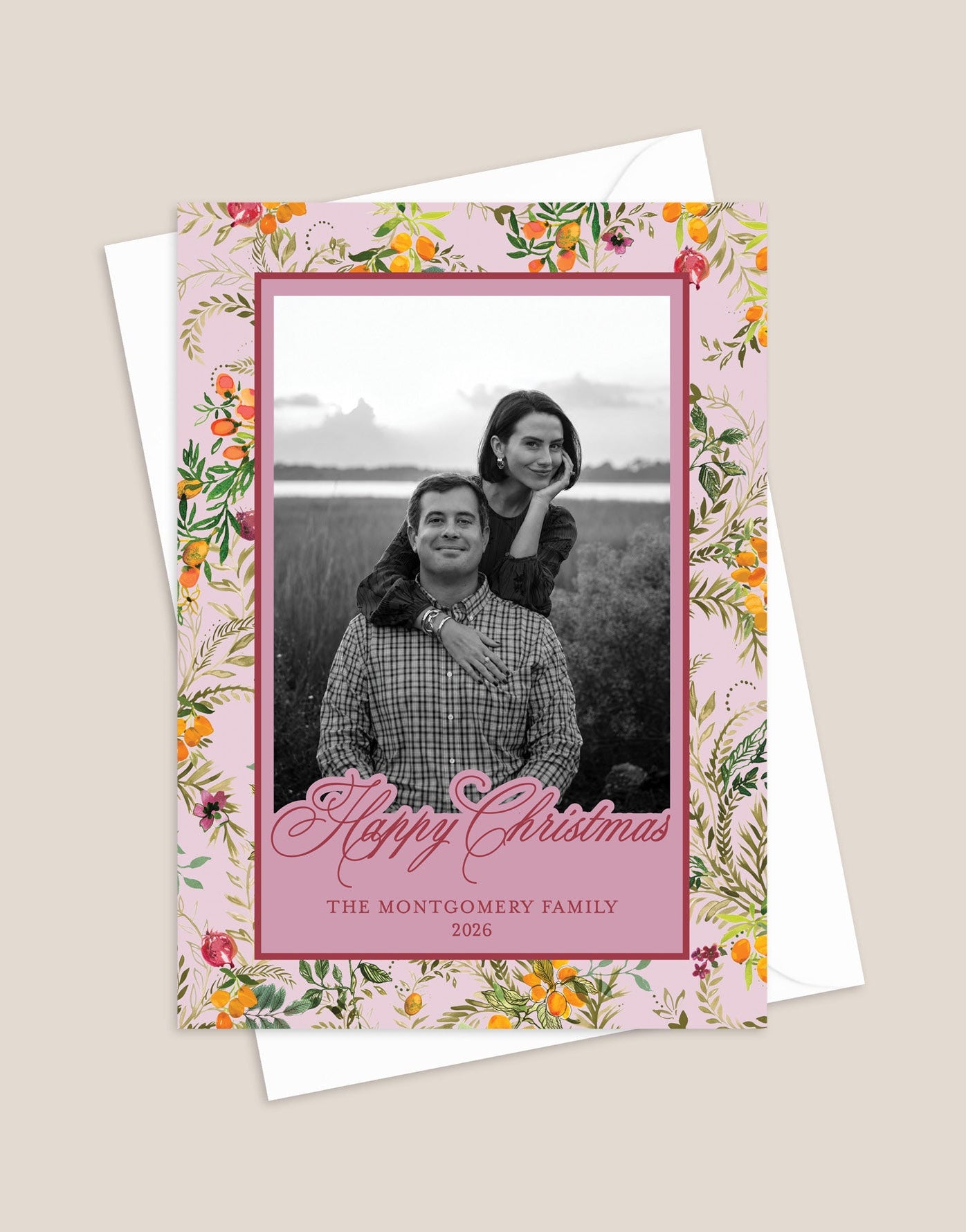 Raspberry Christmas Card