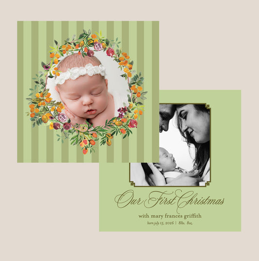 Baby Botanical Christmas Card
