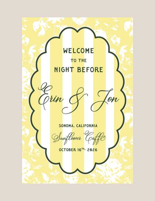 Limoncello Welcome Party Foam Board Sign