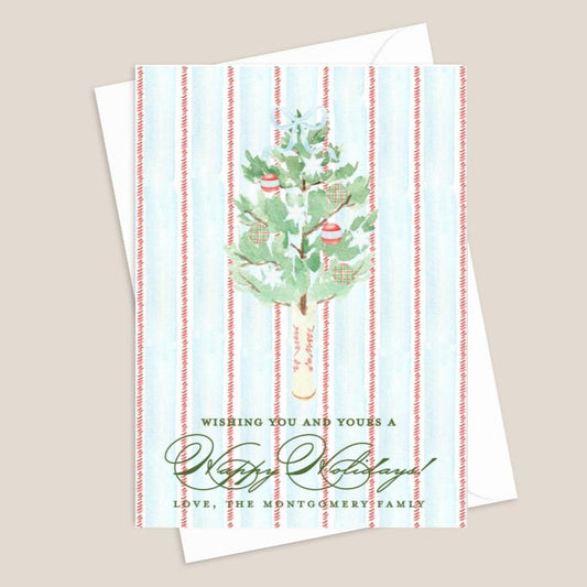 Cowboy Boot Tree Holiday Card