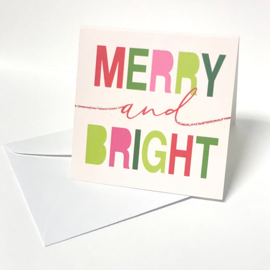 Mini merry & bright card