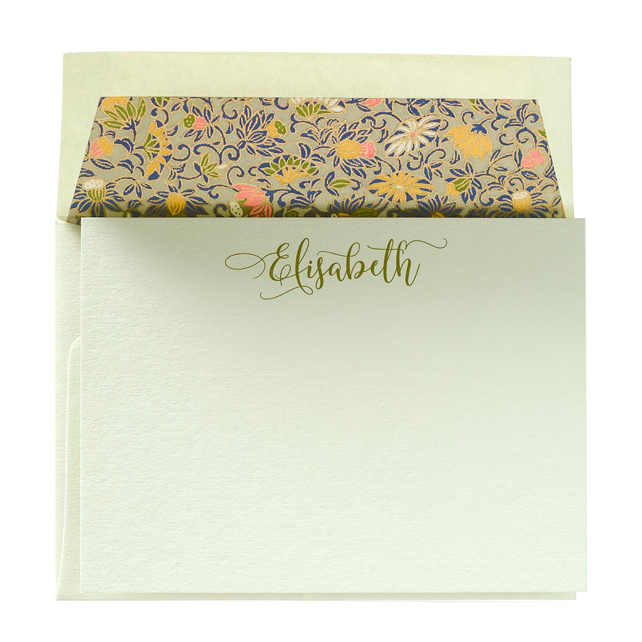 calligraphy notecards green on green