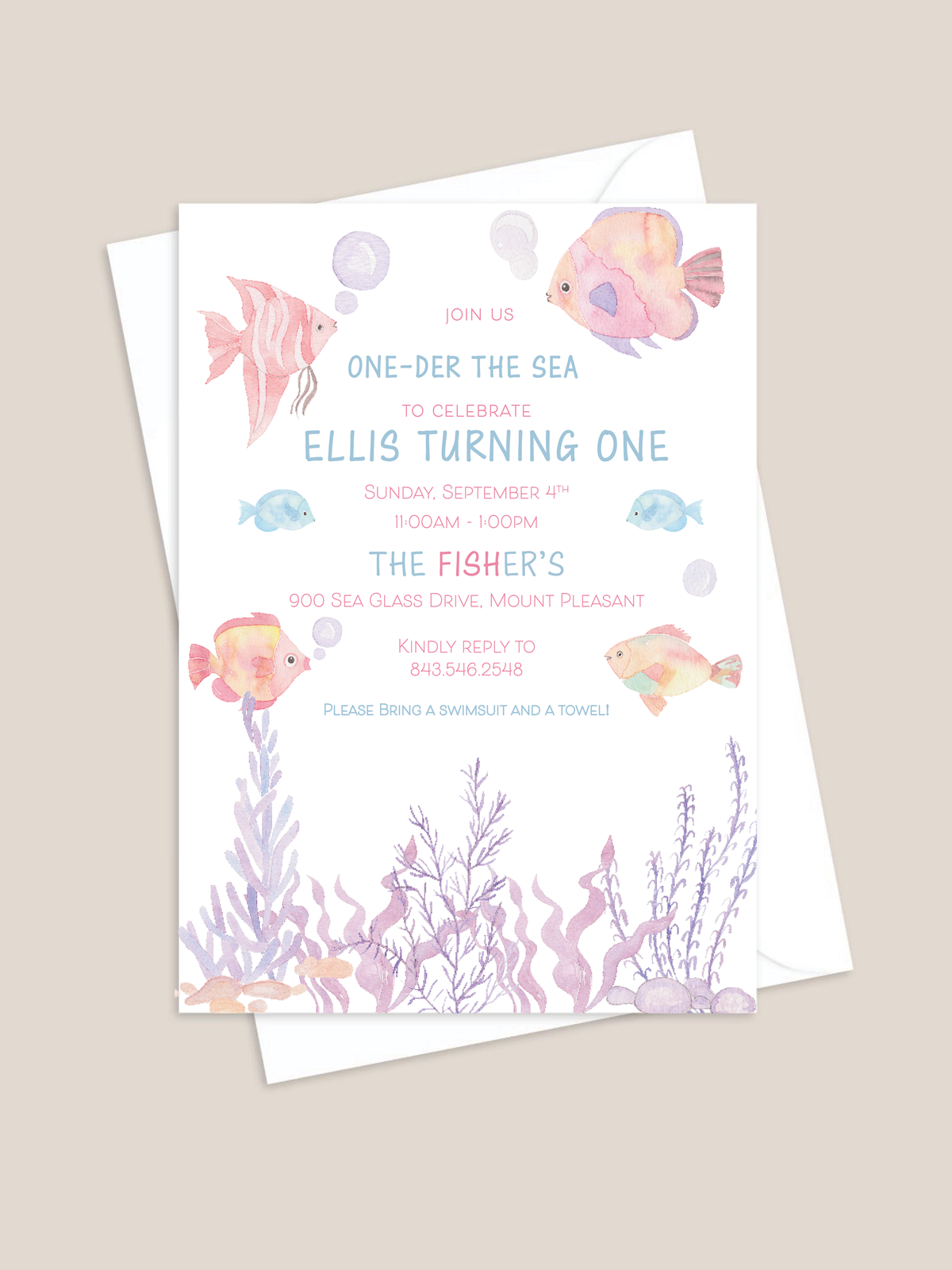 Under the Sea Birthday Invitation