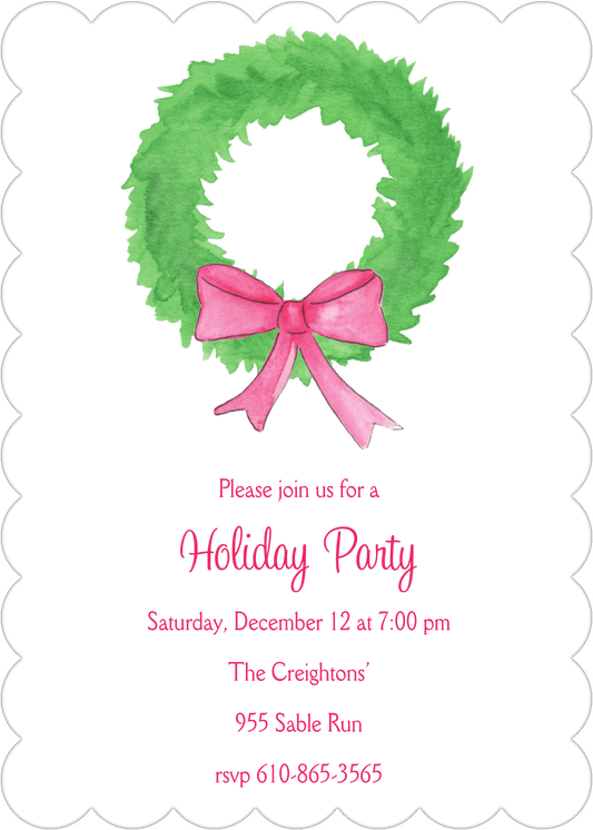 Fir Wreath Invitation