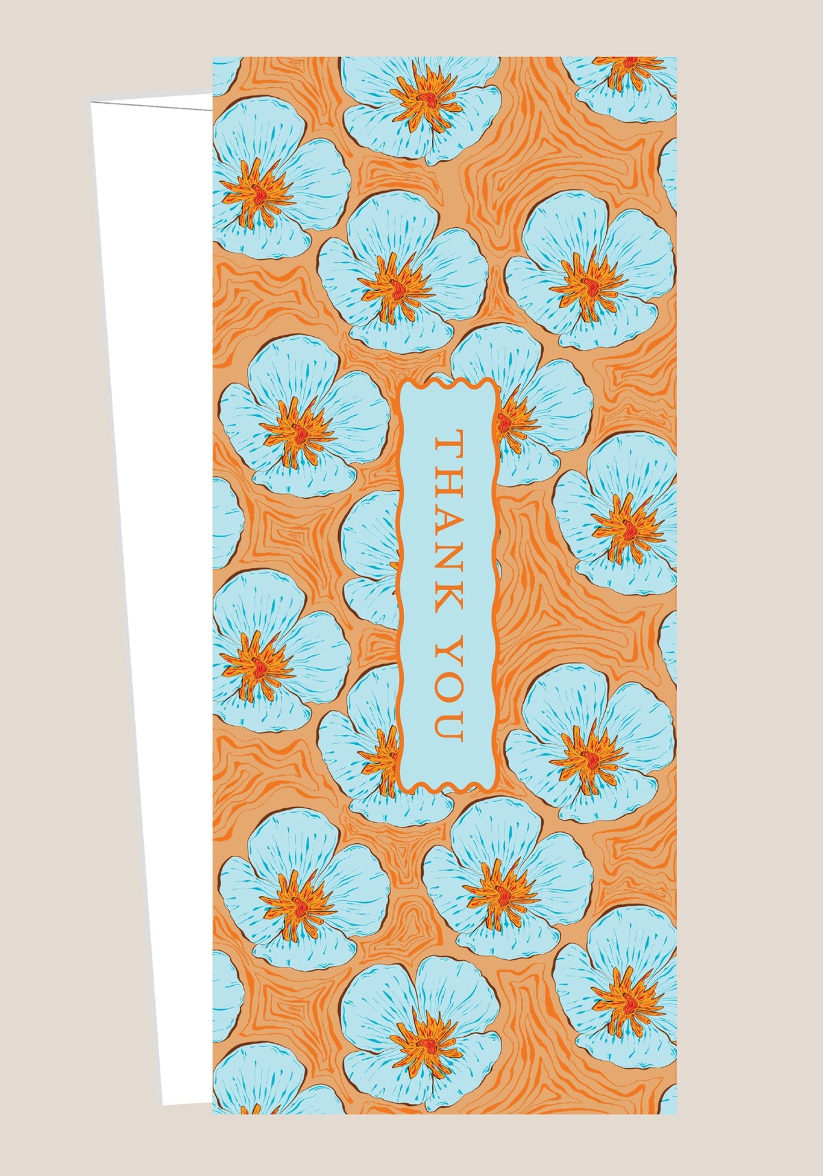 Funky Flower Folded Thank You Card