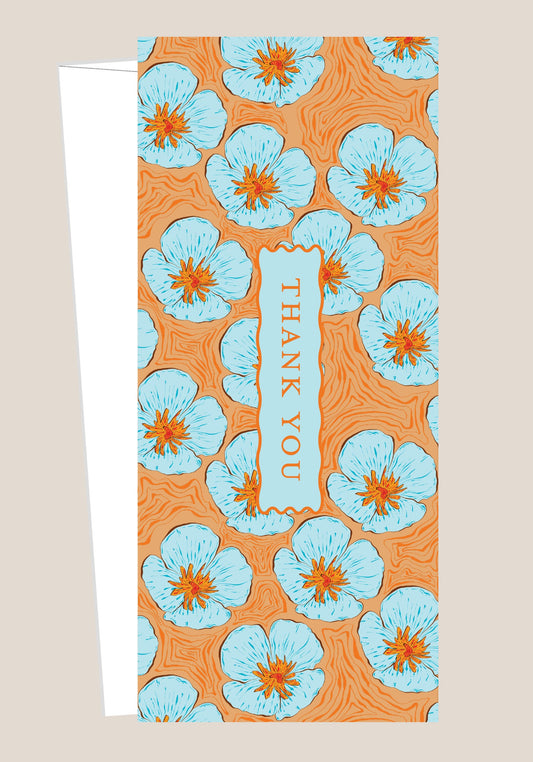 Funky Flower Folded Thank You Card