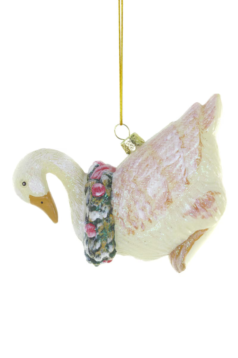 Cottage Goose Ornament