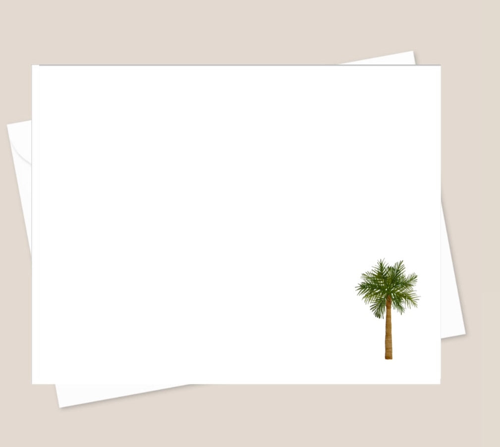 Green & Brown Palm Tree Stationery