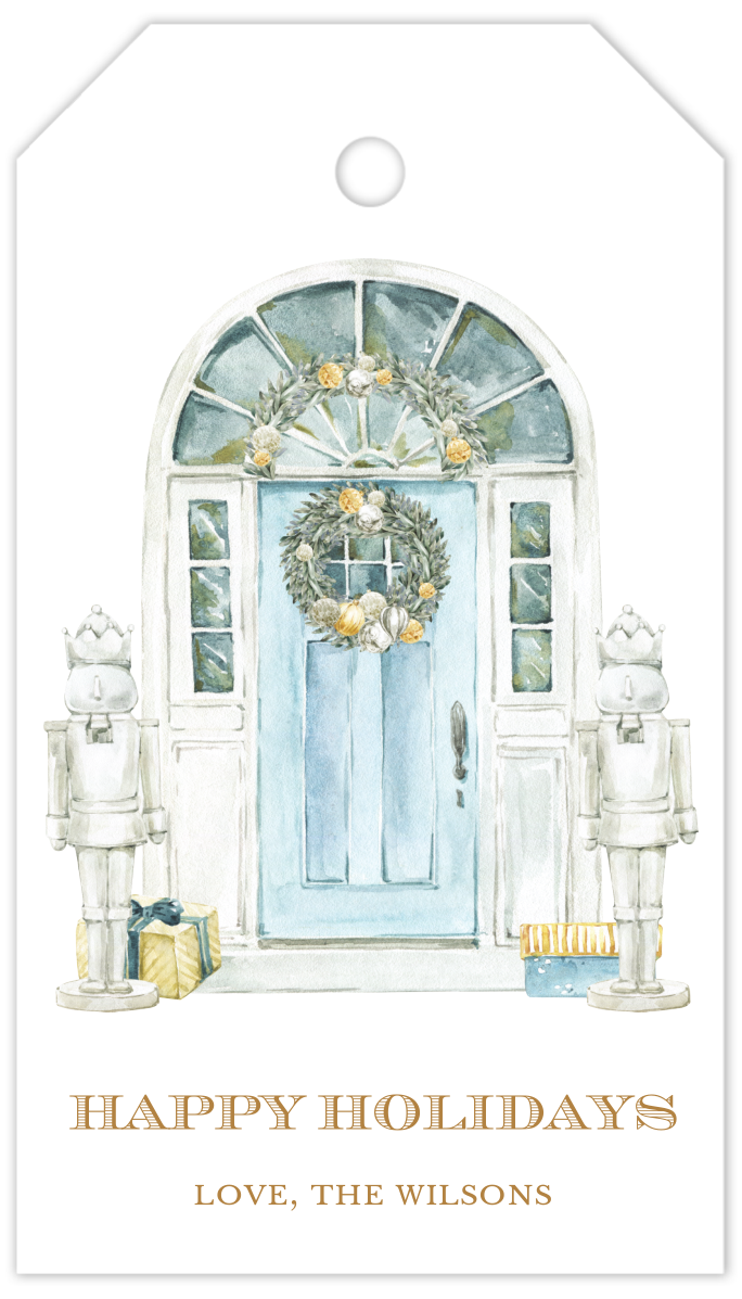 Holiday Entry Gift Tag With String