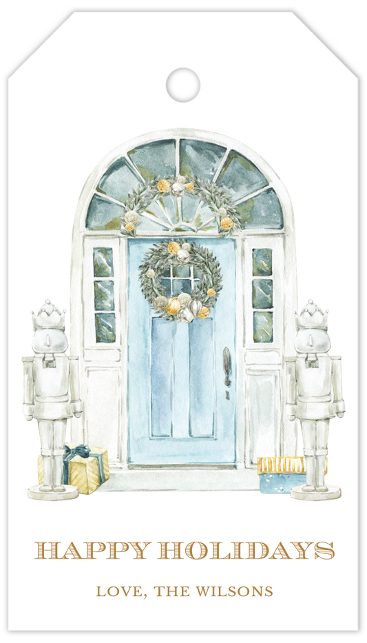 Holiday Entry Gift Tag With String
