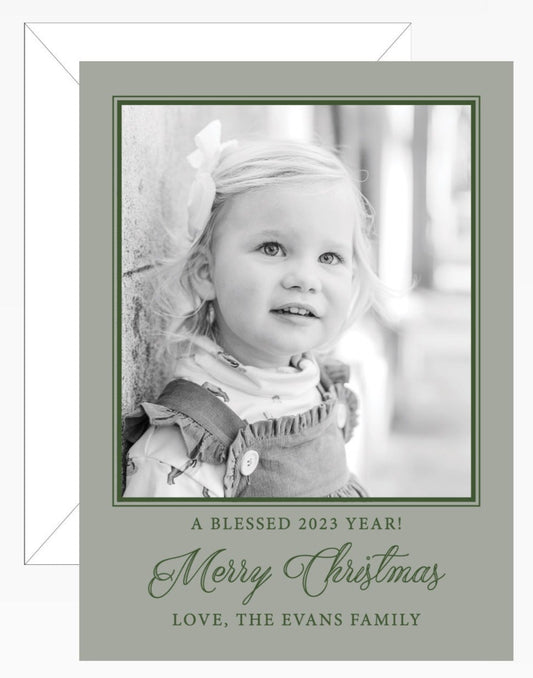 Green Christmas Card