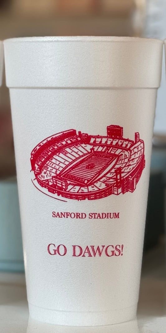 Foam cups football UGA 