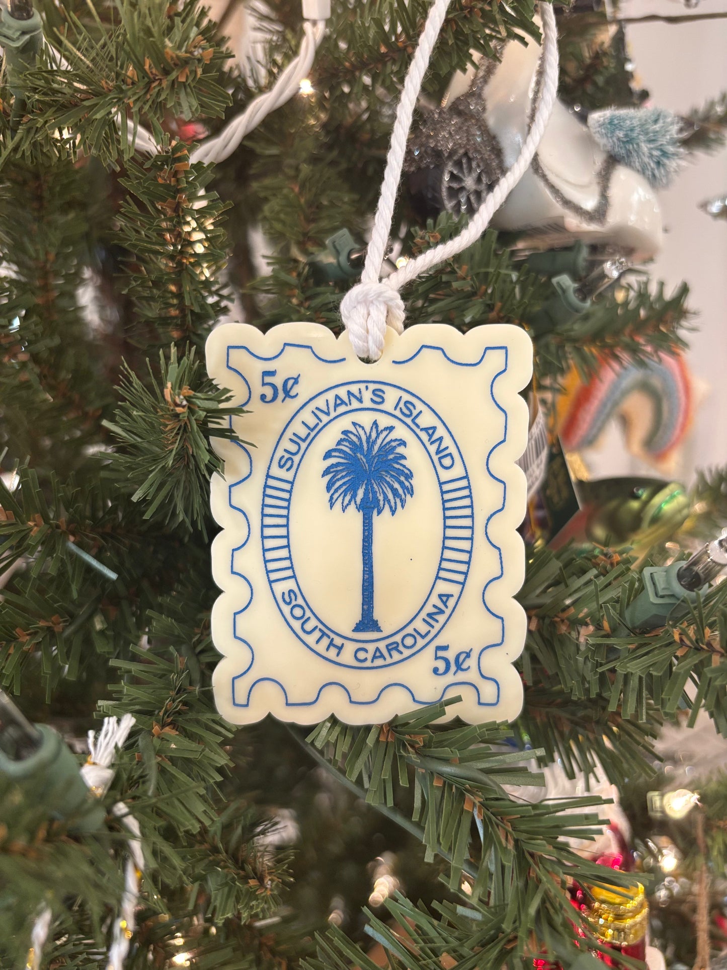 Charleston or Sullivan's Postage Stamp Ornament