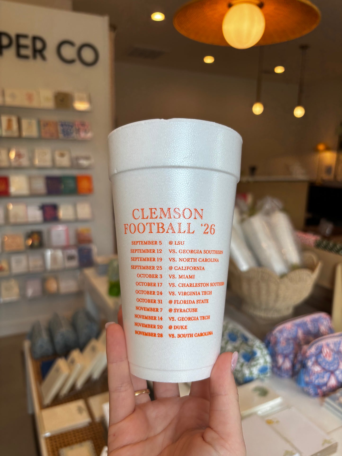Clemson Football Cups