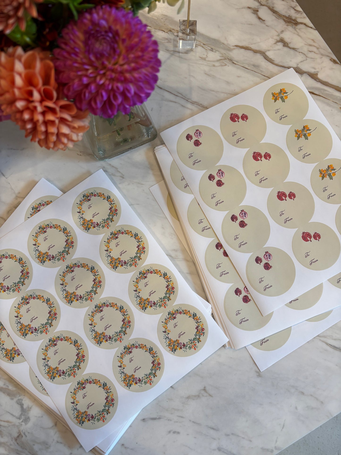 Citrus Noel Gift Label Sheet