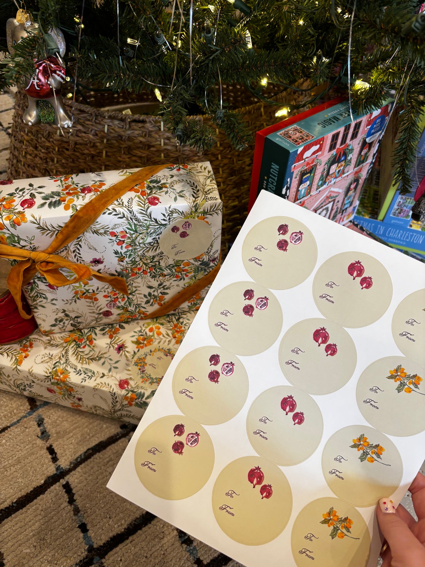 Citrus Noel Gift Label Sheet