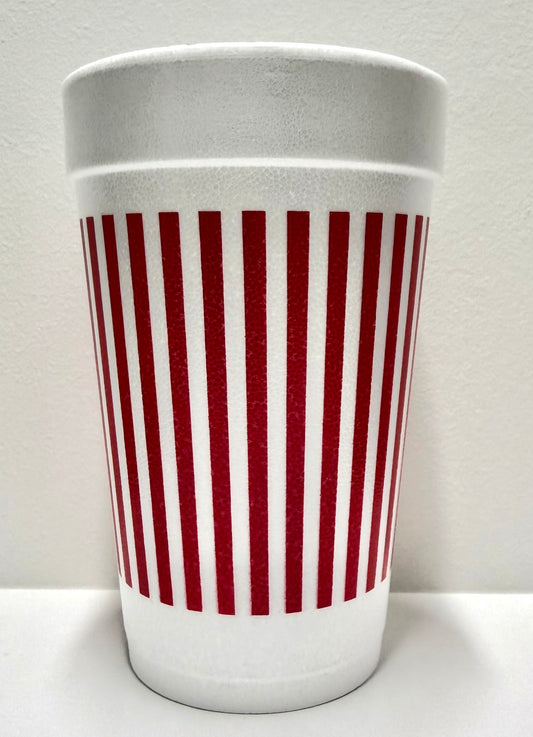 Red and White Stripes Cups