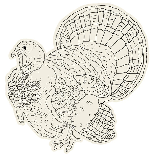 Die Cut Coloring Turkey Placemat - 12  Sheets