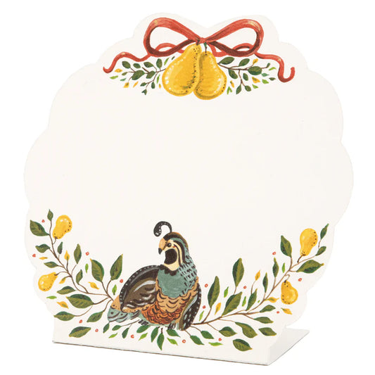 Partridge Place Card - Pack of 12