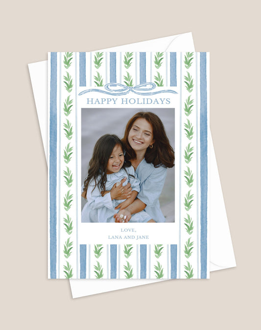 Lined Botanical Christmas Card