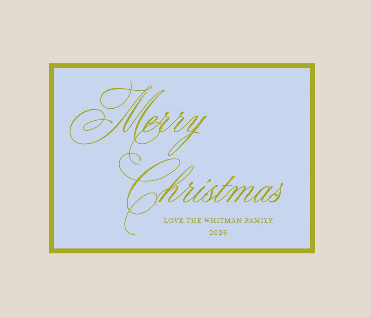 Coastal Blues Christmas Card